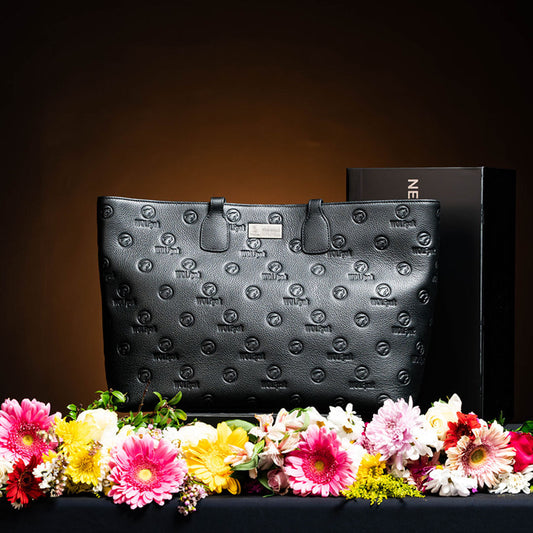 Tote Bag Black Luxury Leather