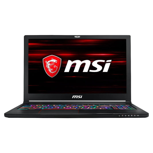 MSI 15.6" Gaming Laptop - Intel i7, 16GB RAM, GTX 1060, 1TB HDD + 256GB SSD, Aluminum Black - GS63 STEALTH-010