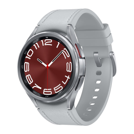 Samsung - Galaxy Watch6 Classic Stainless Steel Smartwatch 43mm LTE - Silver - SM-R955UZSAXAA