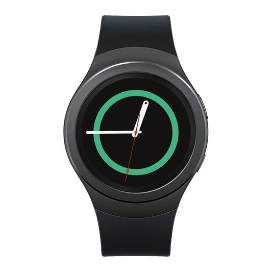 Samsung - Gear S2 Smartwatch 42mm Stainless Steel - Black Elastomer SM-R720