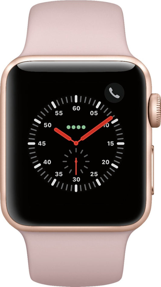 Apple Watch Series 3 GPS+Cellular - 38mm - Gold - Aluminum Pink Sand - MQJQ2LL/A