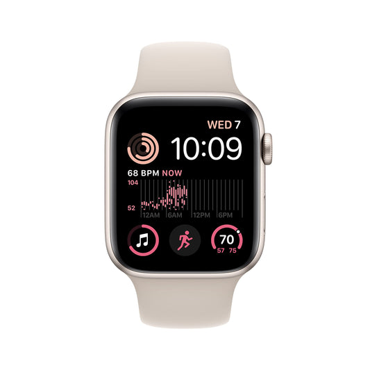 Apple Watch SE 2nd GEN GPS+Cel 44MM Alum Case Starlight Sport Band Starlight - MNTW3LL/A