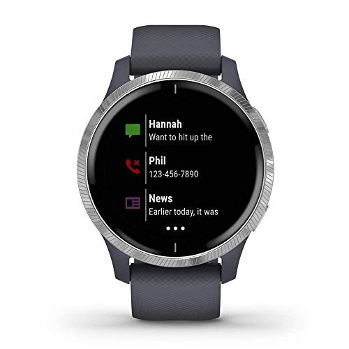 Garmin - Venu Smartwatch 43mm Fiber-Reinforced Polymer - Granite Blue - 010-02173-01