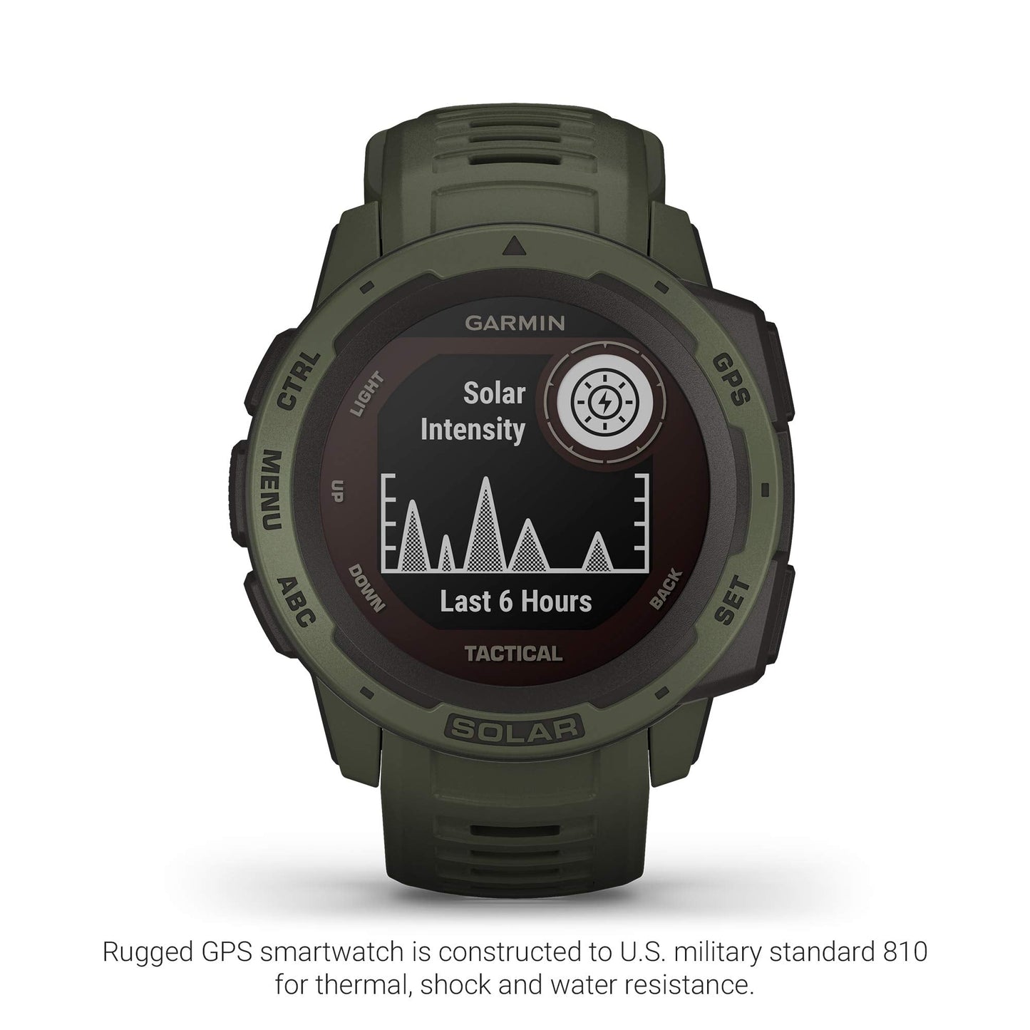 Garmin - Instinct Solar Tactical GPS Smartwatch 45mm - Moss- 010-02293-14