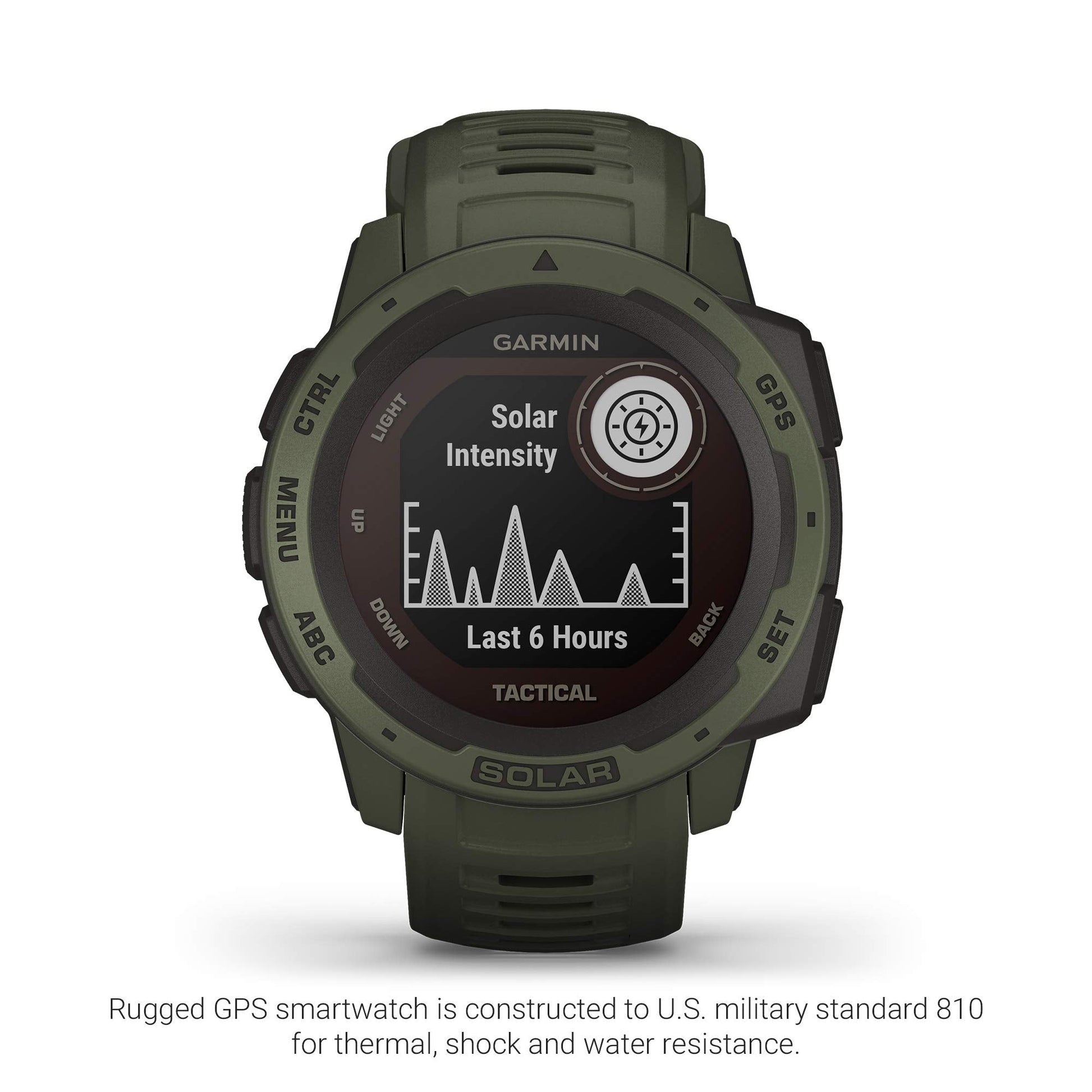 Garmin - Instinct Solar Tactical GPS Smartwatch 45mm - Moss- 010-02293-14