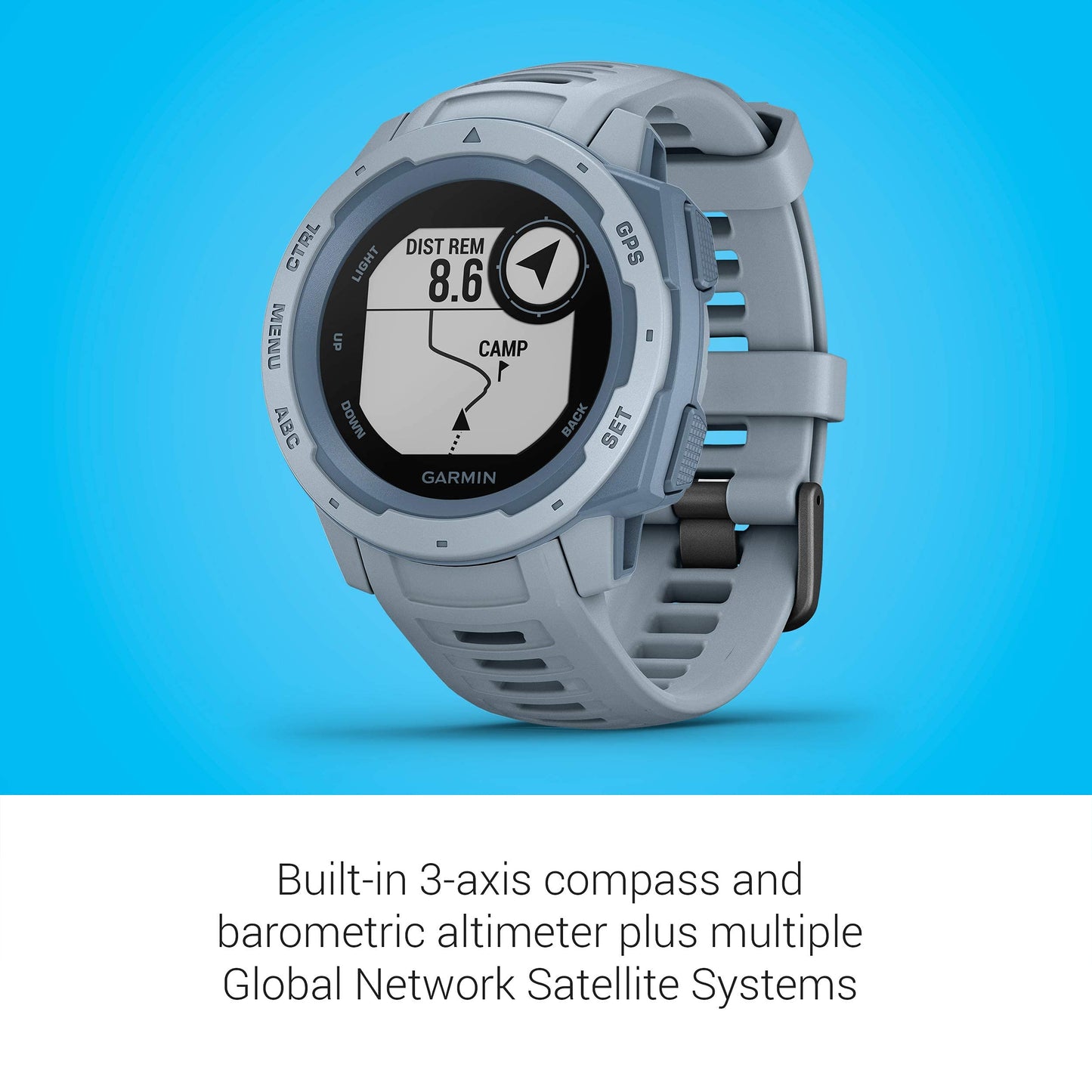 Garmin - Instinct GPS Smartwatch 45mm Fiber-Reinforced Polymer - Sea Foam - 010-02064-64