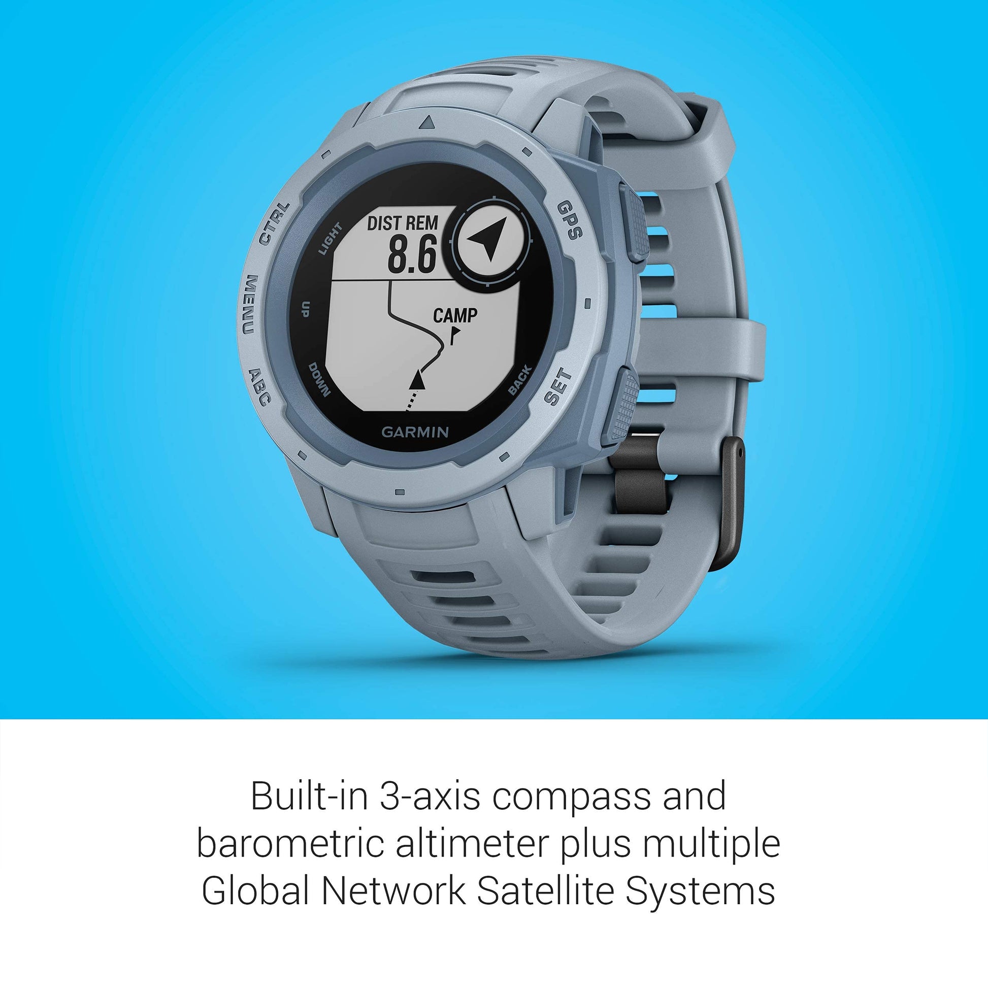 Garmin - Instinct GPS Smartwatch 45mm Fiber-Reinforced Polymer - Sea Foam - 010-02064-64