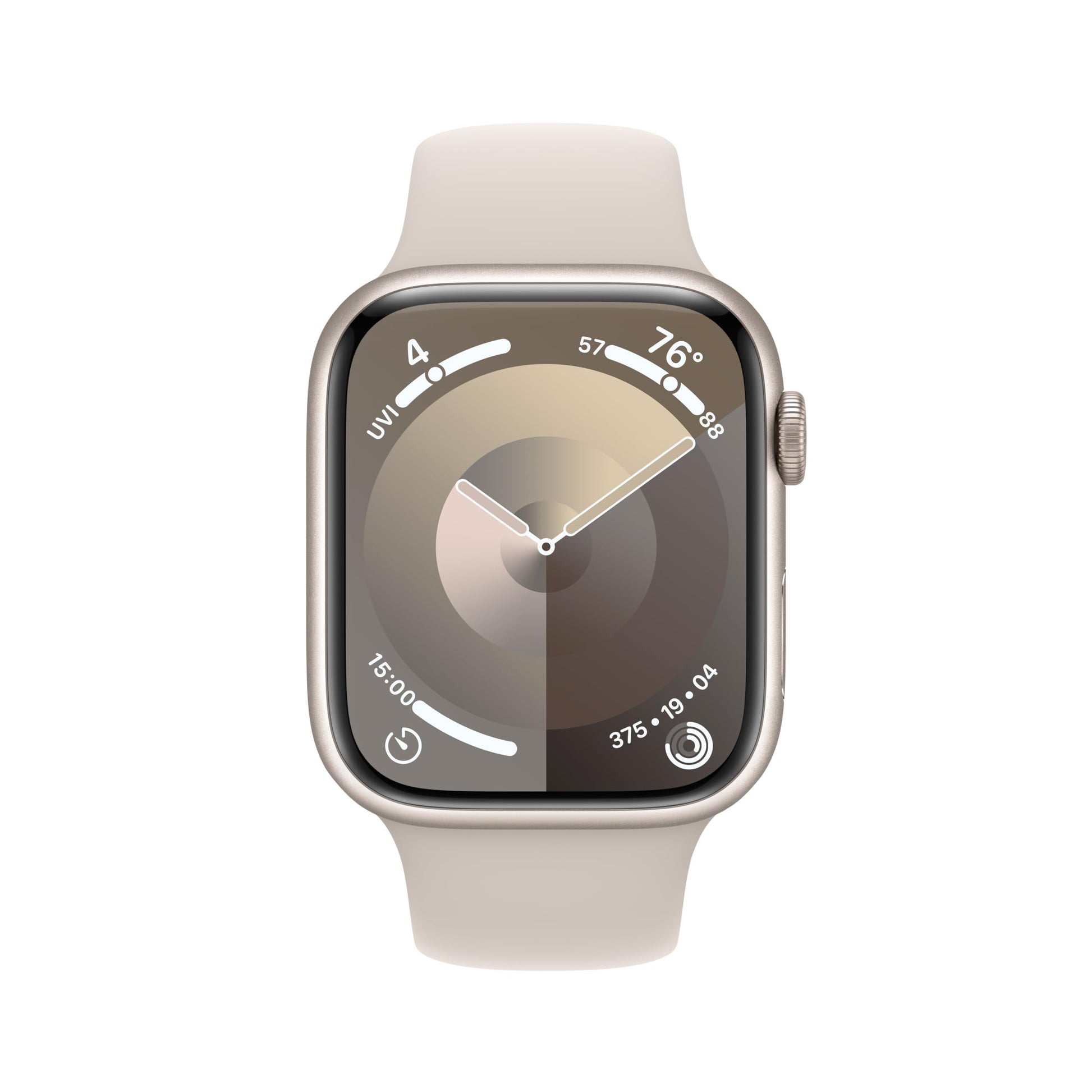 Apple Watch Series 9 (GPS) 45mm Starlight Aluminum Case with Starlight Sport Band - S/M - Starlight - MR963LL/A