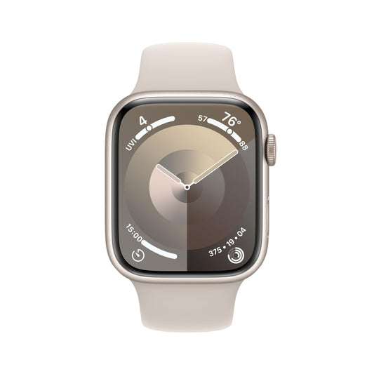 Apple Watch Series 9 (GPS) 45mm Starlight Aluminum Case with Starlight Sport Band - S/M - Starlight - MR963LL/A