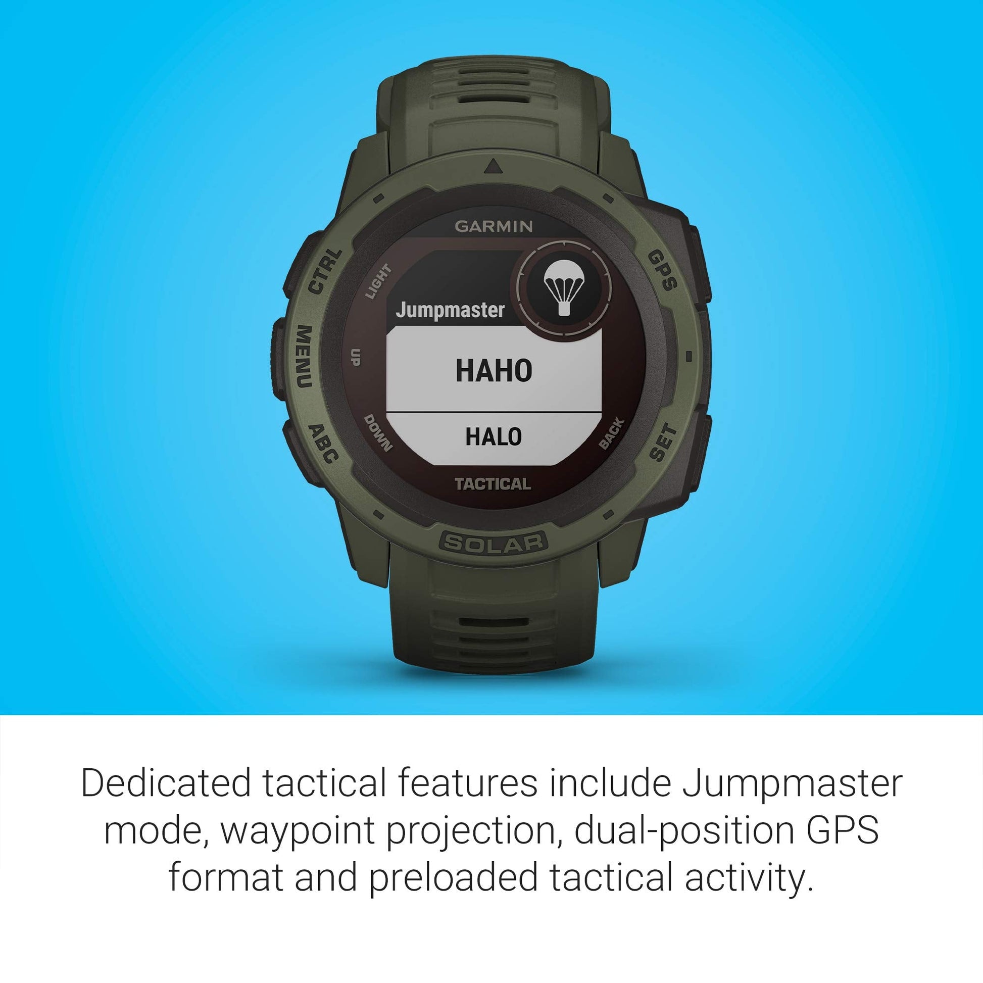 Garmin - Instinct Solar Tactical GPS Smartwatch 45mm - Moss- 010-02293-14