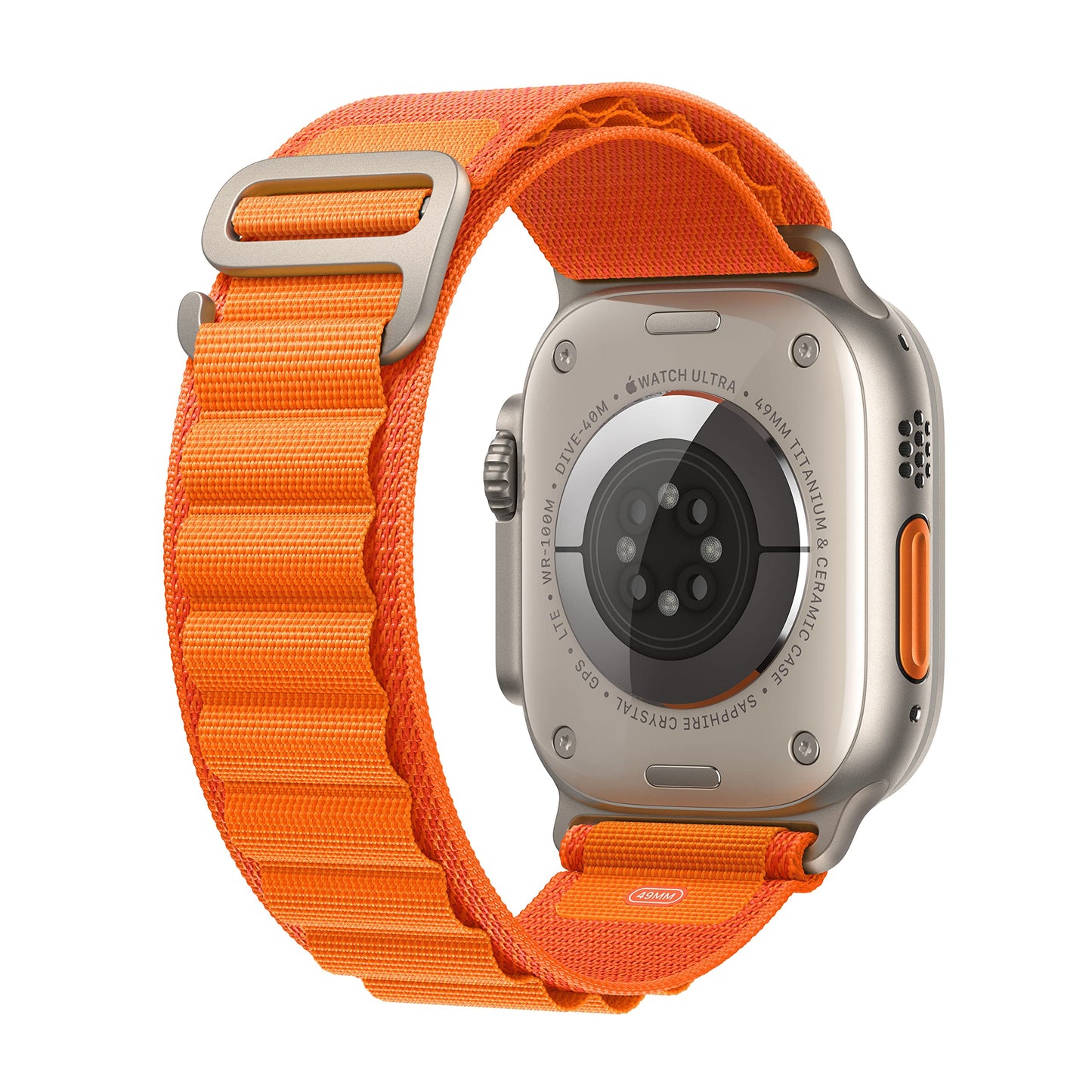 Apple Watch Ultra 49MM GPS + Cellular - Orange Alpine Loop - Small - Titanium - MNHA3LL/A