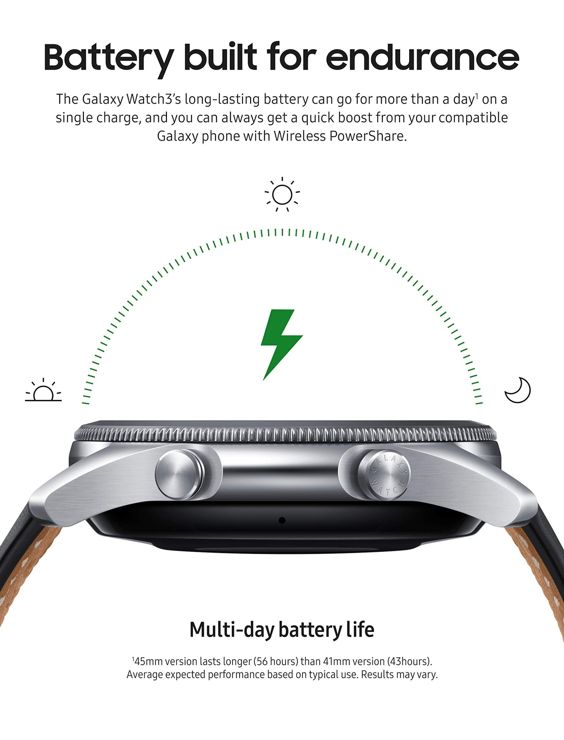 Samsung Galaxy Watch3 SM-R850 41mm Mystic Silver Stainless Steel Case with Black - SM-R850NZSAXAR