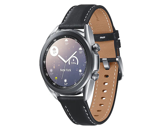 Samsung Galaxy Watch3 SM-R850 41mm Mystic Silver Stainless Steel Case with Black - SM-R850NZSAXAR