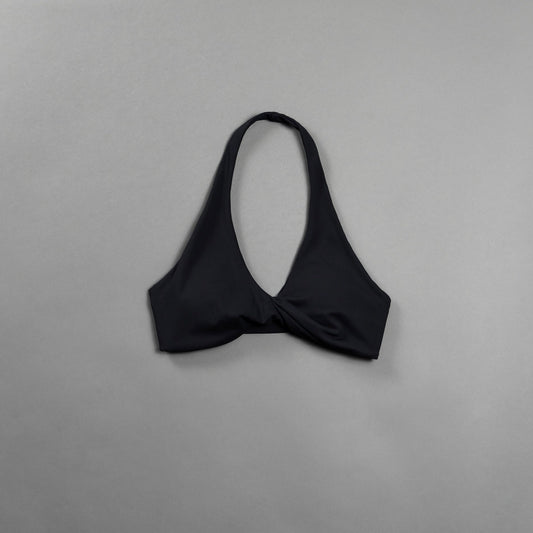 Alpha Black Halter Twist Bra (SALE)